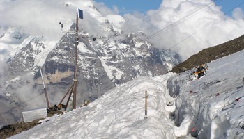 La station de mesure du Schilthorn (Photo: C. Hauck)
