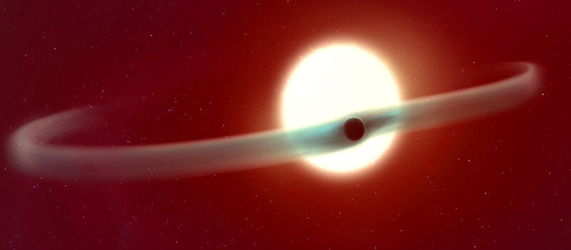 Cette représentation artistique de l’exoplanète WASP-121 b montre son impr