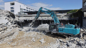 Construction site akin to a bull in a china shop